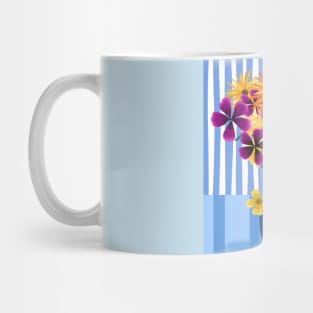 Vase of Purple and Orange Flowers Mug